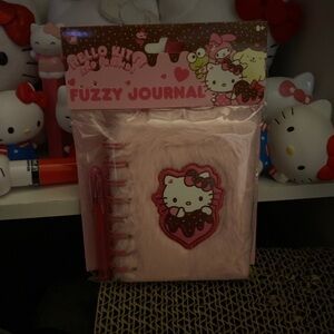 Hello Kitty Pink Fuzzy Journal with Pen